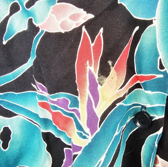 Hilo Hattie Original Hawaiian Button Up Shirt And Short Set - Picture 4 of 9